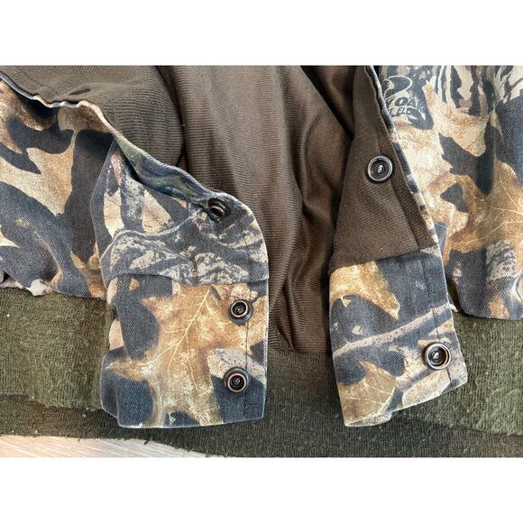 VTG 90s Jerzees Outdoors Mossy Oak Jacket Mens Large Break Up Camouflage Bomber - Picture 8 of 9